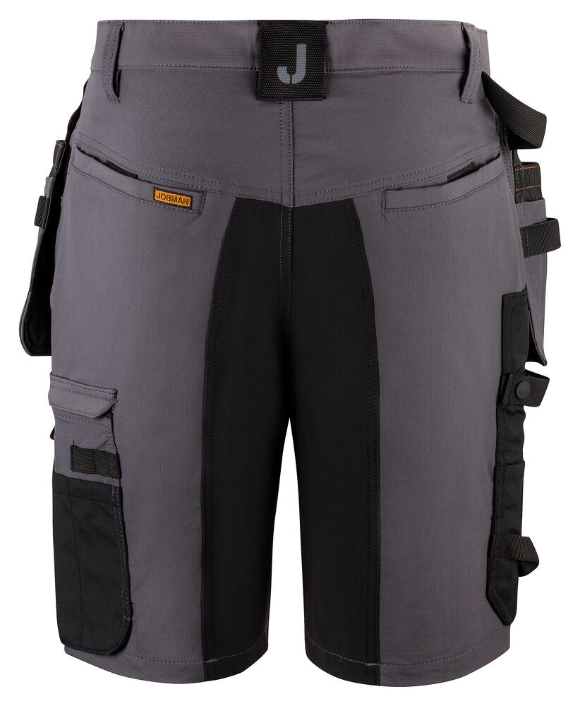 2196 Hantverksshorts Stretch Mörkgrå/Svart