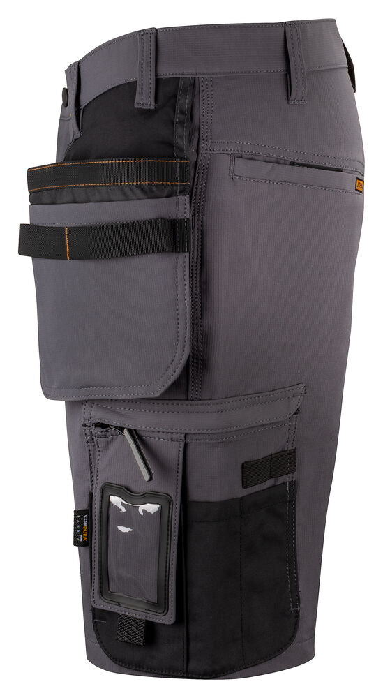 2196 Hantverksshorts Stretch Mörkgrå/Svart