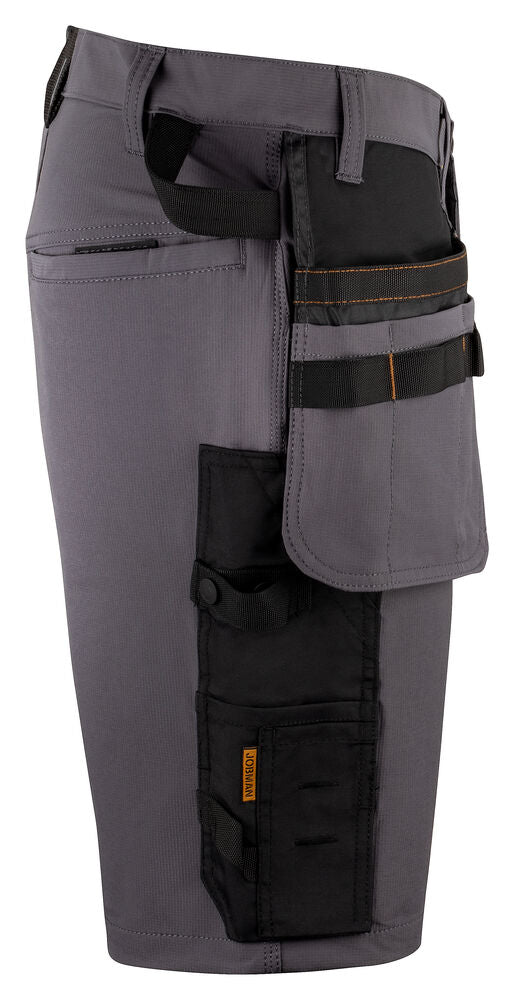 2196 Hantverksshorts Stretch Mörkgrå/Svart