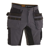 2196 Hantverksshorts Stretch Mörkgrå/Svart