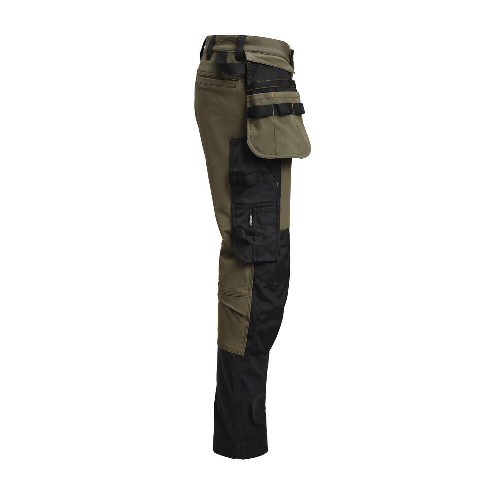 2391 Hantverksbyxa Stretch Oliv/Svart