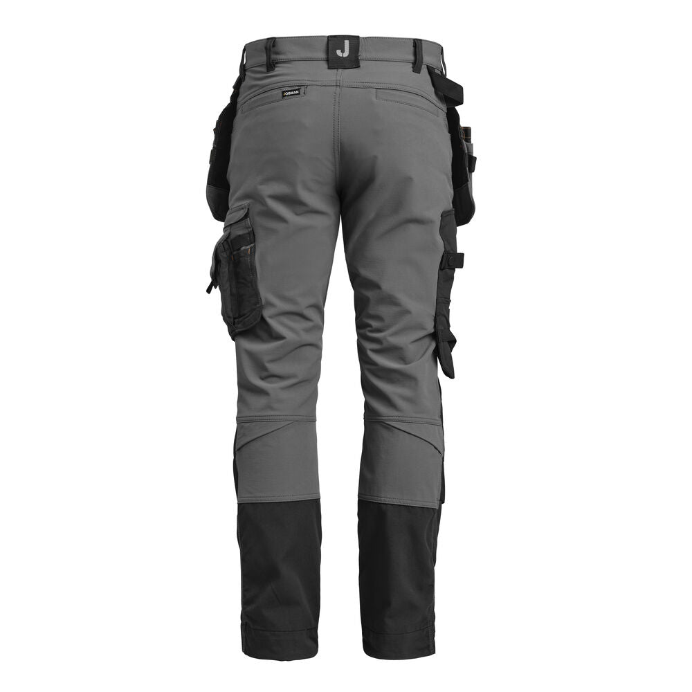 2391 Hantverksbyxa Stretch Grå/Svart